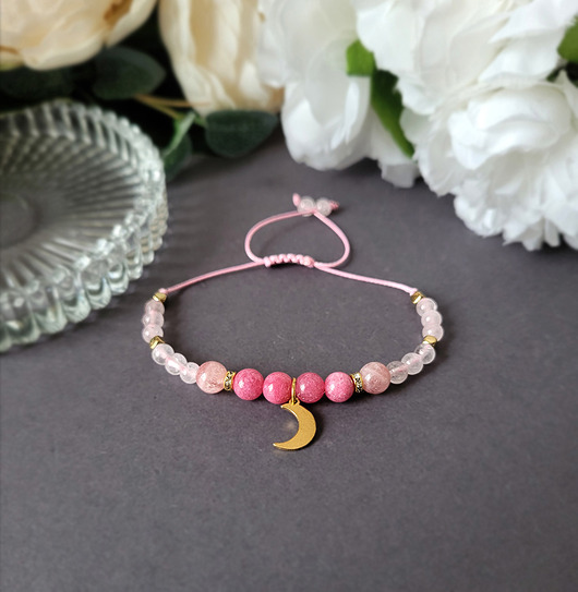 bransoletki z kamieni naturalnych MIŁOŚĆ i RADOŚĆ- bransoletka z księżycem