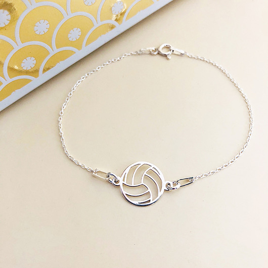 bransoletki srebrne Bransoletka z piłką , siatkówka  srebro