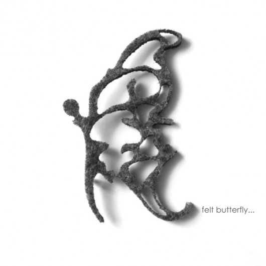 felt butterfly... felt label