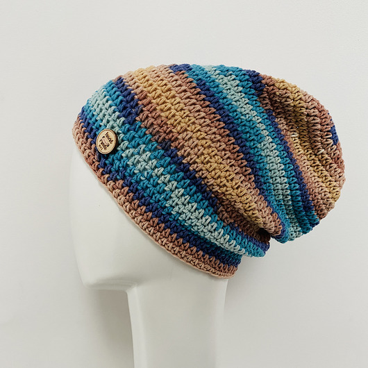 czapki damskie Czapka przejściowa cienka beanie smerf bawełna