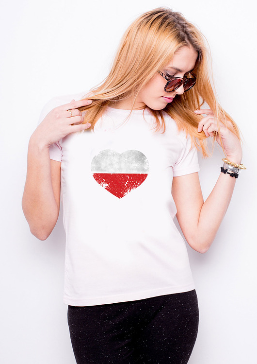 T-shirt damski - Polska -flaga (strefa kibica) AllbagAllprints