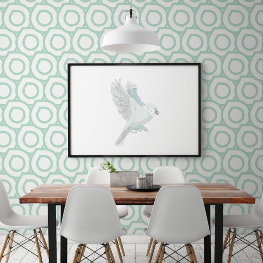 GRAFIKA blue bird PLAKAT 100cm x 70cm CGHOME Cghome