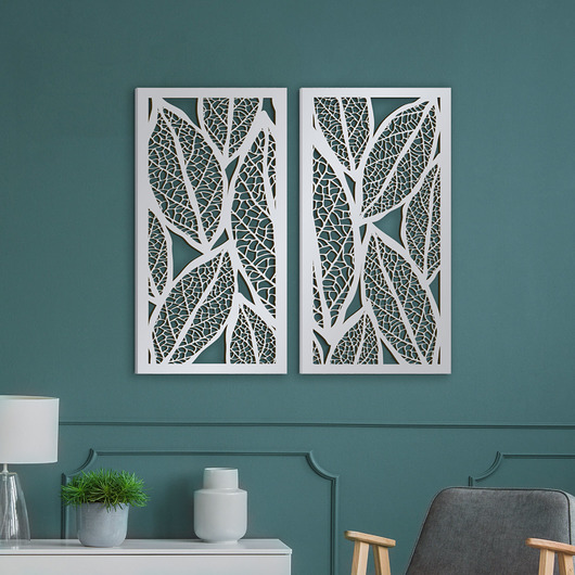 Dyptyk Obrazy z Ramą Drewnianą BOTANIKA Missing Decor