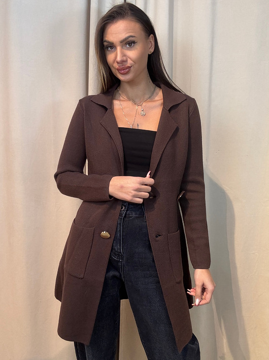 kardigany damskie Elegancki kardigan Cioccolato