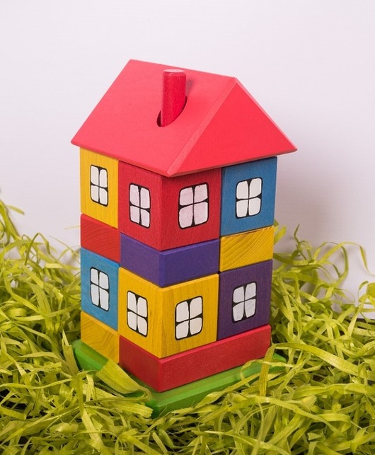 Domek z klocków Montessori + PERSONALIZACJA Tarnawa