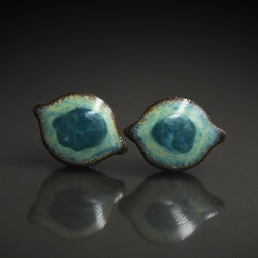 kolczyki ceramiczne Diatom/stal chirurgiczna/