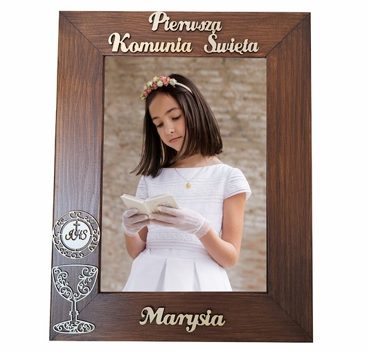 komunia - pozostałe Pierwsza Komunia Święta, Ramka na zdjęcia 13x18cm