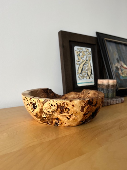 miski i misy Misa z naturalnym brzegiem drewna czeczoty