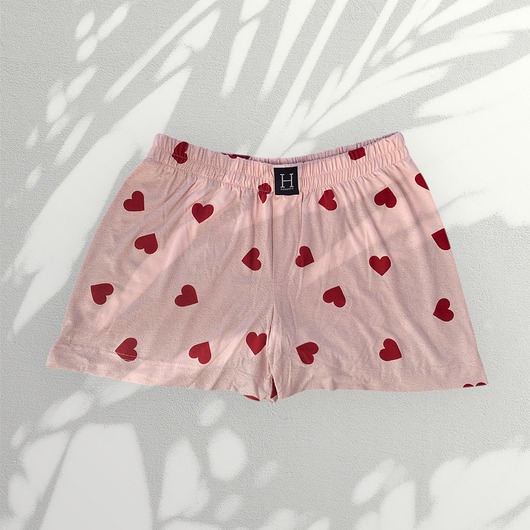 spodnie męskie Spodenki unisex do spania bokserki w serca