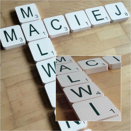 Kostki SCRABBLE 3D małe -zamów sobie słowa NICE HOUSE