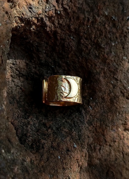 nausznice Nausznica MOON Gold księżyc jasny