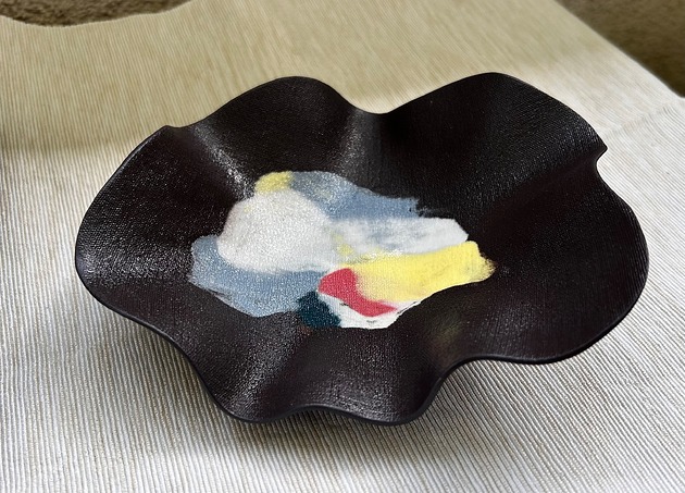 patery i talerze Porcelanowa paterka Abstract mix colour