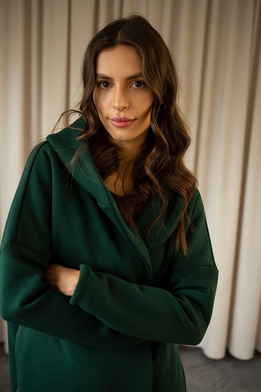 bluza z kapturem damska Peleryna do zadań specjalnych Deep Green