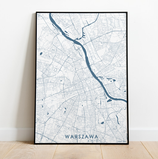 plakaty Mapa plakat - Warszawa B2 50x70