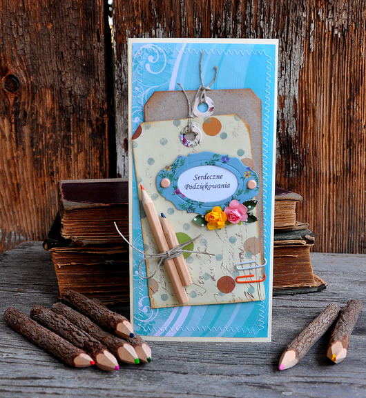 kartki scrapbooking Dla nauczyciela