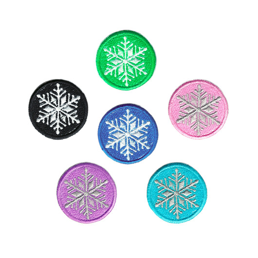 naszywki na ubrania Zestaw naszywek ŚNIEŻYNKI ZIMOWE