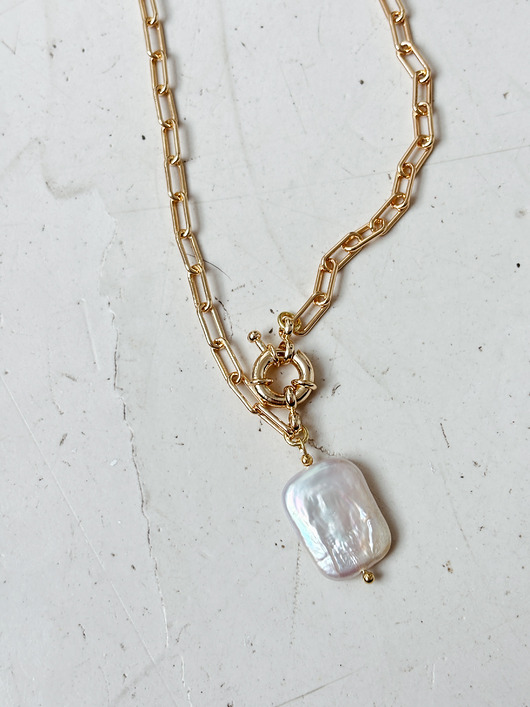 złote naszyjniki Naszyjnik Pearl Chain