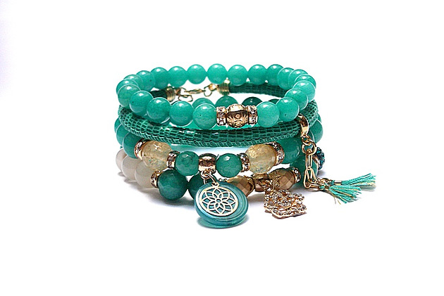 bransoletki z kamieni naturalnych Turquoise and ivory vol. 3 /05-10-2022/ - set
