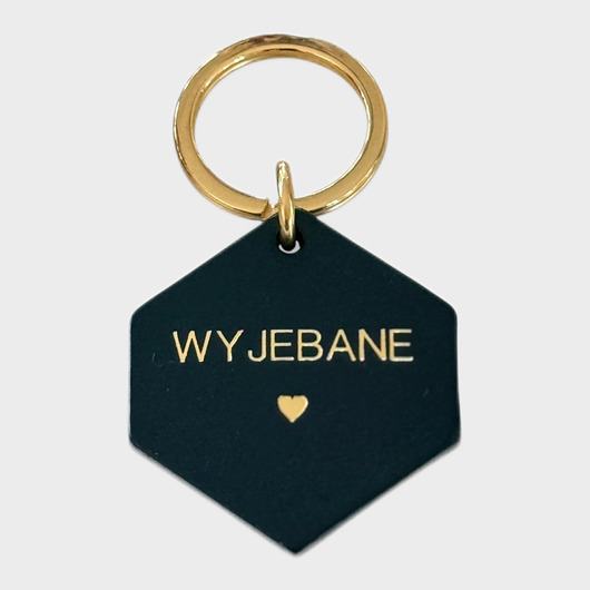 breloki Brelok skórzany "Wyjebane"