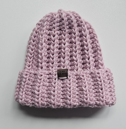 czapki damskie Czapka wełniana pudrowy róż