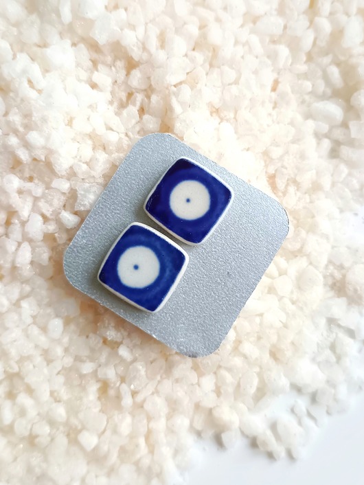 kolczyki ceramiczne Kolczyki ceramiczne Bolesławiec