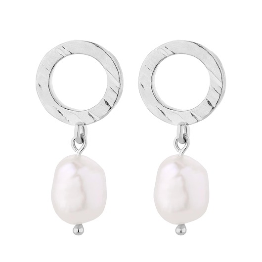 kolczyki srebrne Srebrne kolczyki z naturalnymi perłami