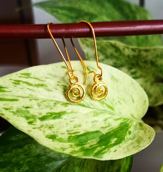 kolczyki wire wrapping Kolczyki z zawijaskami