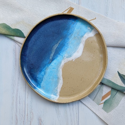 patery i talerze Talerz handmade NICE TO SEA YOU