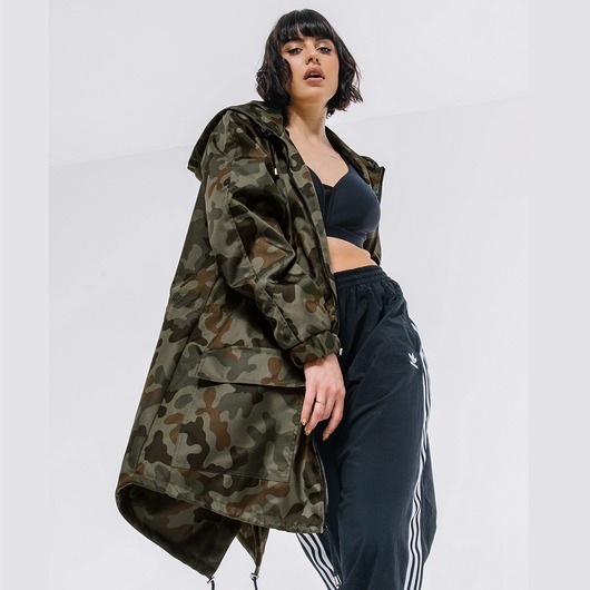 kurtki damskie Kurtka ocieplana/ płaszcz typu parka moro