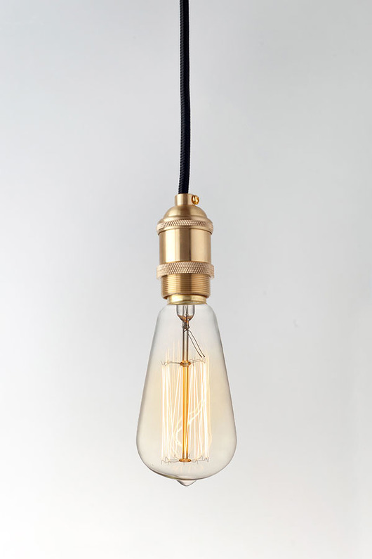 lampy wiszące Lampa Retro Loft Edison - Mosiądz Toczony - 2m