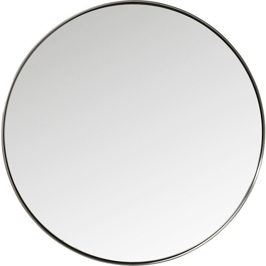 Lustro okrągłe czarna metalowa rama 100 cm Home Design