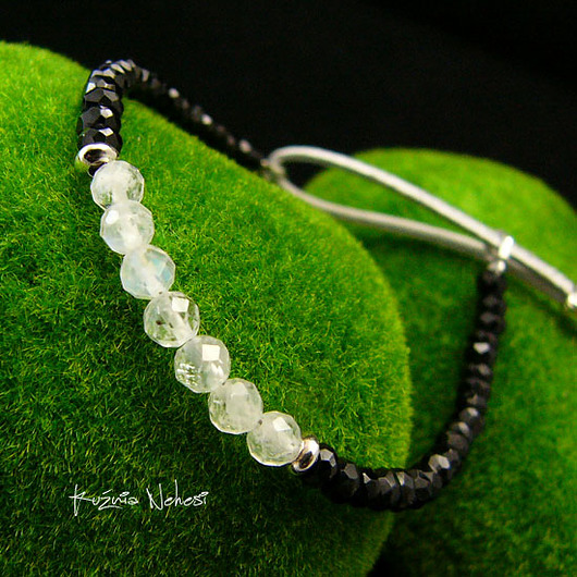 Bransoleta - Spinel - Moonstone - Srebro  Kuźnia Nehesi