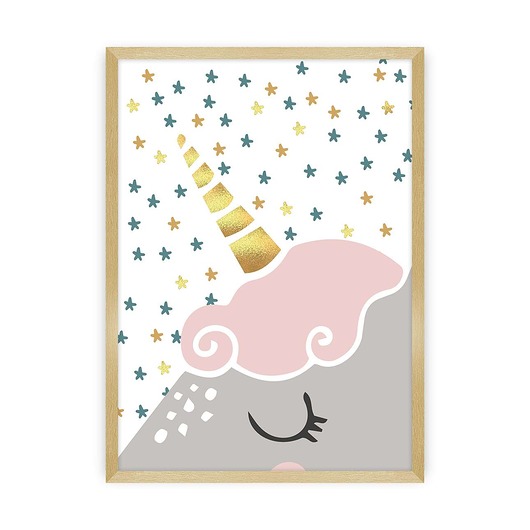 obrazy i plakaty do pokoju dziecięcego Obrazel Lovely Unicorn I 30x40