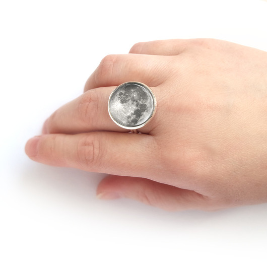pierścionki srebrne Pierścionek - Księżyc