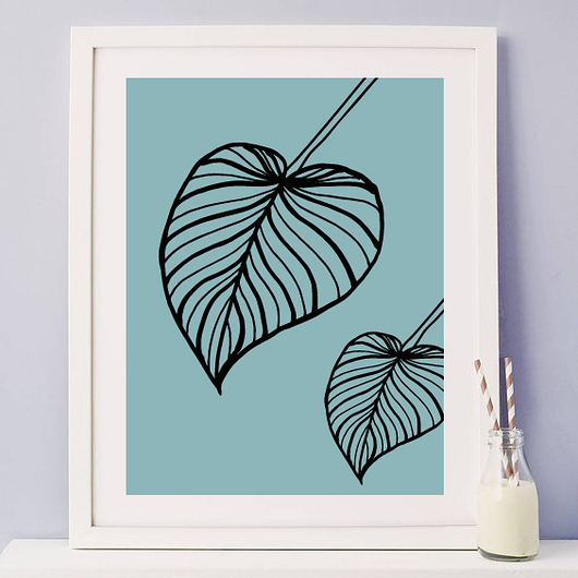 Plakat monstera czarna MUKI design