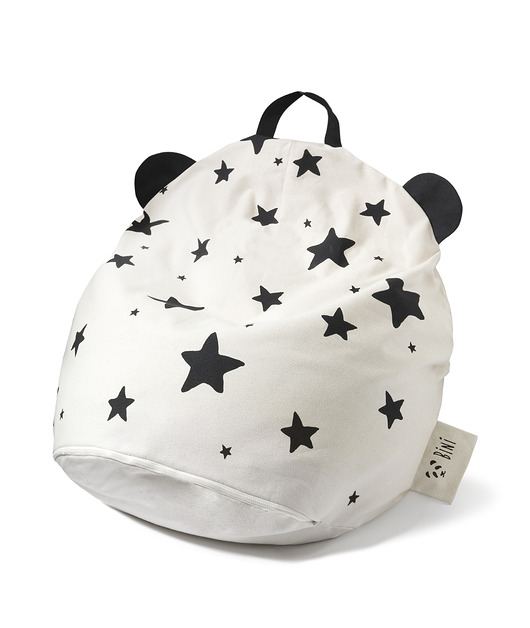 pufa dla dziecka Puf BINI WITH STARS / czarny uchwyt