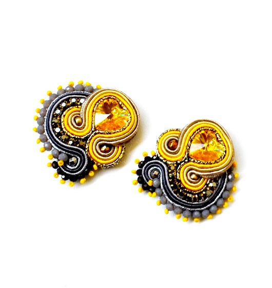 kolczyki soutache Sutaszowe kolczyki IZAMAL