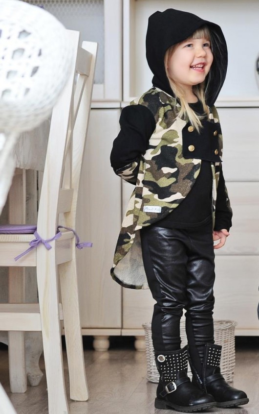 Bluza militarna  moro z kapturem Mizerki Kids