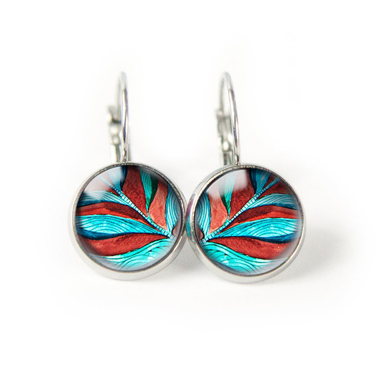 kolczyki szklane BAROK kolczyki wiszące