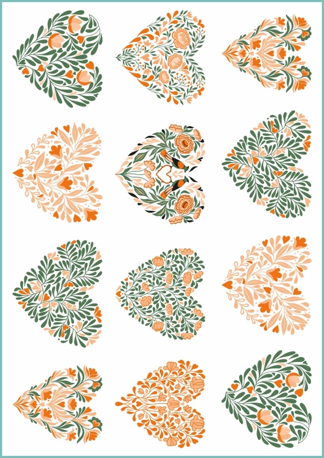 tatuaże zmywalne, tymczasowe Tatuaż tymczasowy "Floral hearts"