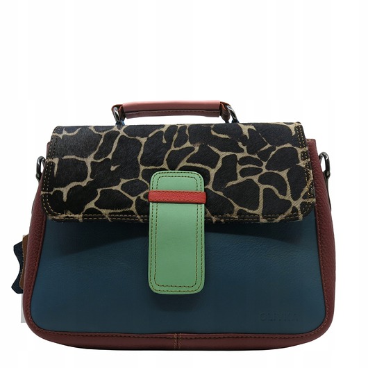 torby na ramię Torebka damska klasyczna skórzana z rączką regulowany pasek OLIVKA