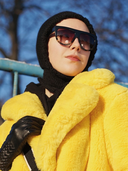 czapki damskie Czapka kominiarka balaclava alpaka i jedwab