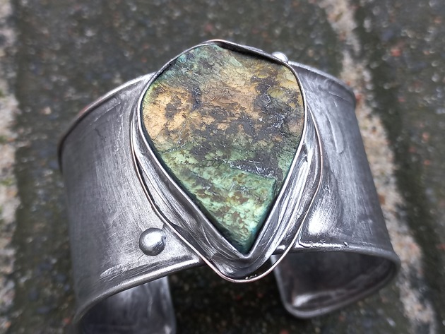 bransoletki wire wrapping Na surowo - bransoletka regulowana