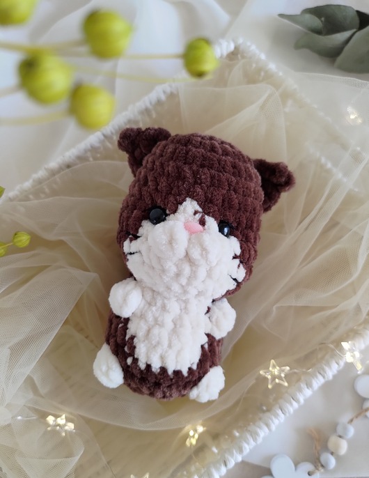 misie i maskotki Maskotka kotek, Mały kotek pluszowy, Zabawka na prezent