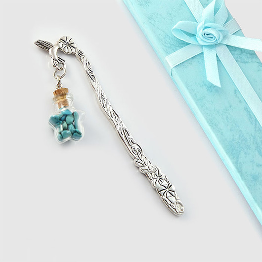 zakładki do książek Zakładka do książki - Turkusowa - gwiazdka