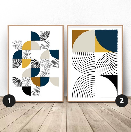 plakaty Zestaw geometrycznych plakatów "Patchwork" 50x70 (500mm x 700 mm)