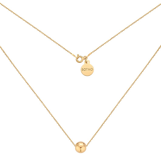 złote naszyjniki Złoty naszyjnik z kulką