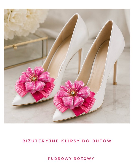 biżuteria różna Biżuteryjne klipsy do butów z kwiatami New