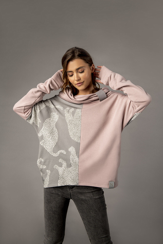 Bluza z dzianiny dwukolorowa Nubee