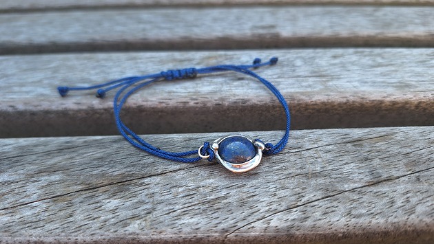 bransoletki na sznurku Lapis lazuli  - bransoletka sznurkowa